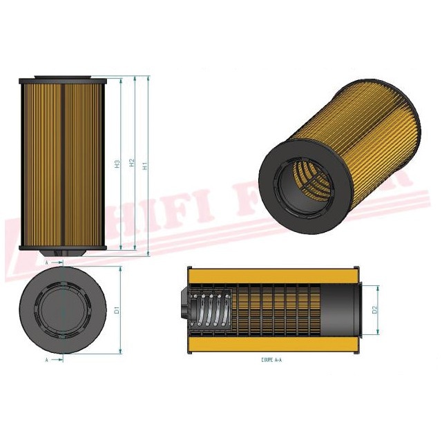 Filtre Hydraulique SH 52418 Hifi Filter référence fournisseur HIFSH52418